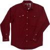 imageMens Long Sleeve Stockyard Button Down Shirt Breathable Performance Work Shirt for Farmers and Ranchers with UPF30Maroon