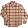 imageMens Long Sleeve Stockyard Button Down Shirt Breathable Performance Work Shirt for Farmers and Ranchers with UPF30Plaidbrick