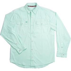 imageMens Long Sleeve Stockyard Button Down Shirt Breathable Performance Work Shirt for Farmers and Ranchers with UPF30Aqua