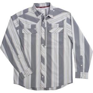 imageMens Long Sleeve Stockyard Button Down Shirt Breathable Performance Work Shirt for Farmers and Ranchers with UPF30Bold Stripedcharcoal