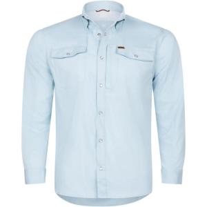 imageMens Long Sleeve Stockyard Button Down Shirt Breathable Performance Work Shirt for Farmers and Ranchers with UPF30Ice Blue