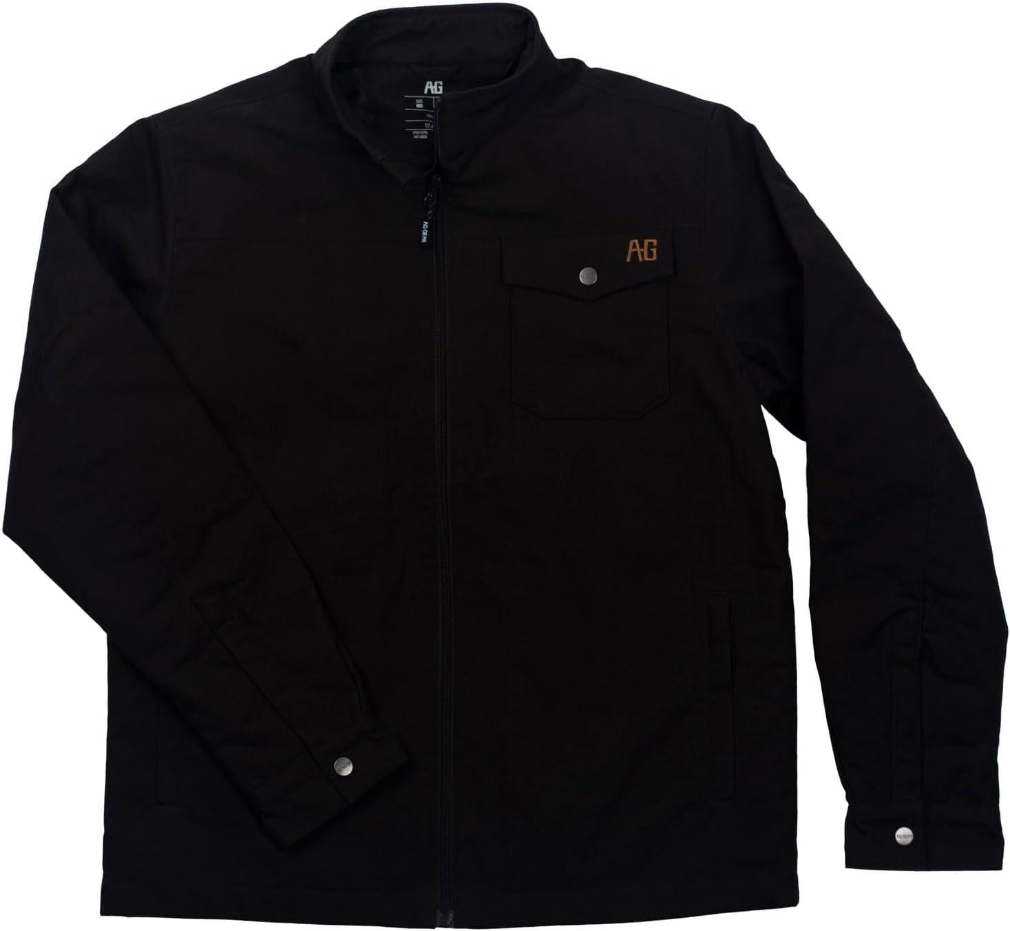 imageMens Winston Jacket Wind Resistant CottonPerformance Work Jacket FullZip Quilted Lining Snap Front PocketCoyote