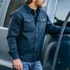 imageMens Silo Jacket Wind Resistant Fabric Performance Work Jacket Snap Front Quilted Exterior Chest Snap PocketsBlack