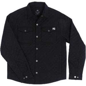 imageMens Silo Jacket Wind Resistant Fabric Performance Work Jacket Snap Front Quilted Exterior Chest Snap PocketsBlack