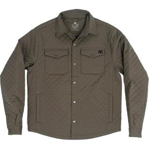 imageMens Silo Jacket Wind Resistant Fabric Performance Work Jacket Snap Front Quilted Exterior Chest Snap PocketsMoss