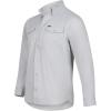 imageAGGEAR Mens Long Sleeve Stockyard Pearl Snap Shirt Breathable ButtonDown Western Shirt for MenLight Grey