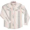 imageAGGEAR Mens Long Sleeve Stockyard Pearl Snap Shirt Breathable ButtonDown Western Shirt for MenBrick