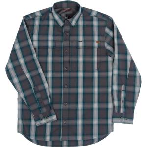 imageAGGEAR Mens Long Sleeve Hay Baler Button Down Shirt Breathable Performance Work Shirt for Farmers and Ranchers with UPF30Plaiddark Teal