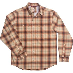 imageAGGEAR Mens Long Sleeve Stockyard Pearl Snap Shirt Breathable ButtonDown Western Shirt for MenPlaid  Brick