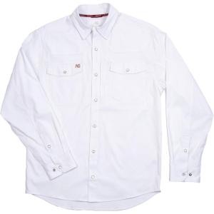 imageAGGEAR Mens Long Sleeve Stockyard Pearl Snap Shirt Breathable ButtonDown Western Shirt for MenWhite