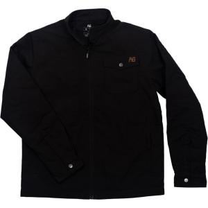 imageAGGEAR Mens Winston Jacket Wind Resistant CottonPerformance Work Jacket FullZip Quilted Lining Snap Front PocketCoffee