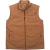 imageAGGEAR Mens Winston Vest Wind Resistant CottonPerformance Work Vest FullZip Quilted Interior Lining Snap Front PocketCoffee