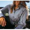 imageAGGEAR Womens Long Sleeve Classic Legend Button Down Shirt Collar Stay Feature Breathable Performance Work ShirtLavender