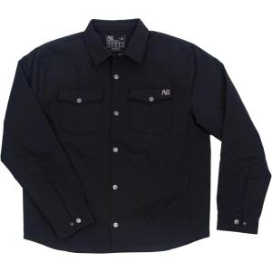 imageAGGEAR Mens Silo Jacket Wind Resistant Fabric Performance Work Jacket Snap Front Quilted Exterior Chest Snap PocketsBlack