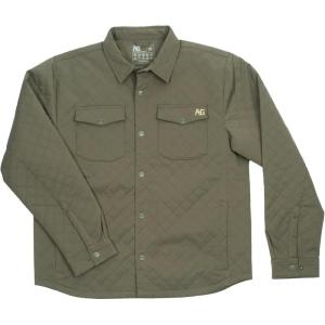 imageAGGEAR Mens Silo Jacket Wind Resistant Fabric Performance Work Jacket Snap Front Quilted Exterior Chest Snap PocketsMoss