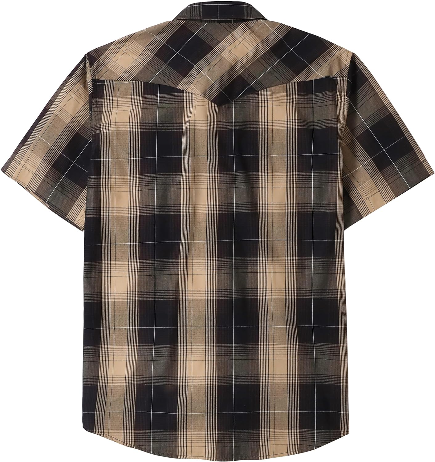Dubinik® Western Shirts voor Mannen Korte Mouw Plaid Parel Snap Shirts