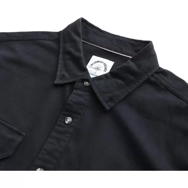 Dubinik® Denim Shirt Men Mens Denim Shirts Long Sleeve Mens Denim Button Down Shirt Cotton Regular Fit Casual Work Shirts