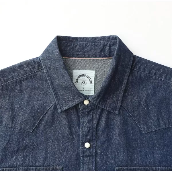 Dubinik® Denim Shirt Men Mens Denim Shirts Long Sleeve Mens Denim Button Down Shirt Cotton Regular Fit Casual Work Shirts