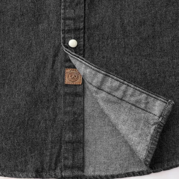Dubinik® Denim Shirt Men Mens Denim Shirts Long Sleeve Mens Denim Button Down Shirt Cotton Regular Fit Casual Work Shirts