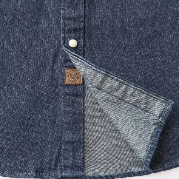 Dubinik® Denim Shirt Men Mens Denim Shirts Long Sleeve Mens Denim Button Down Shirt Cotton Regular Fit Casual Work Shirts