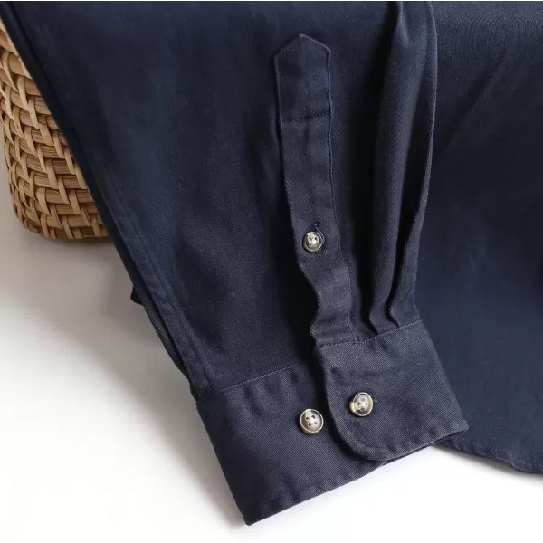 Dubinik® Denim Shirt Men Mens Denim Shirts Long Sleeve Mens Denim Button Down Shirt Cotton Regular Fit Casual Work Shirts