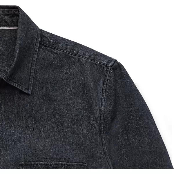 Dubinik® Denim Shirt Men Mens Denim Shirts Long Sleeve Mens Denim Button Down Shirt Cotton Regular Fit Casual Work Shirts