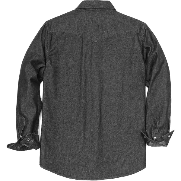Dubinik® Denim Shirt Men Mens Denim Shirts Long Sleeve Mens Denim Button Down Shirt Cotton Regular Fit Casual Work Shirts