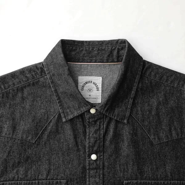 Dubinik® Denim Shirt Men Mens Denim Shirts Long Sleeve Mens Denim Button Down Shirt Cotton Regular Fit Casual Work Shirts