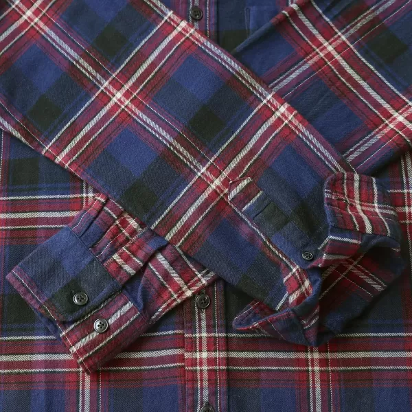 Dubinik® Flannel Shirt for Men Casual Button Down Work Soft All Cotton Lightweight Flannel Mens Plaid Shirts Long Sleeve