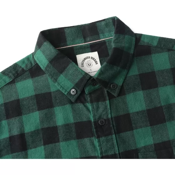 Dubinik® Flannel Shirt for Men Casual Button Down Work Soft All Cotton Lightweight Flannel Mens Plaid Shirts Long Sleeve