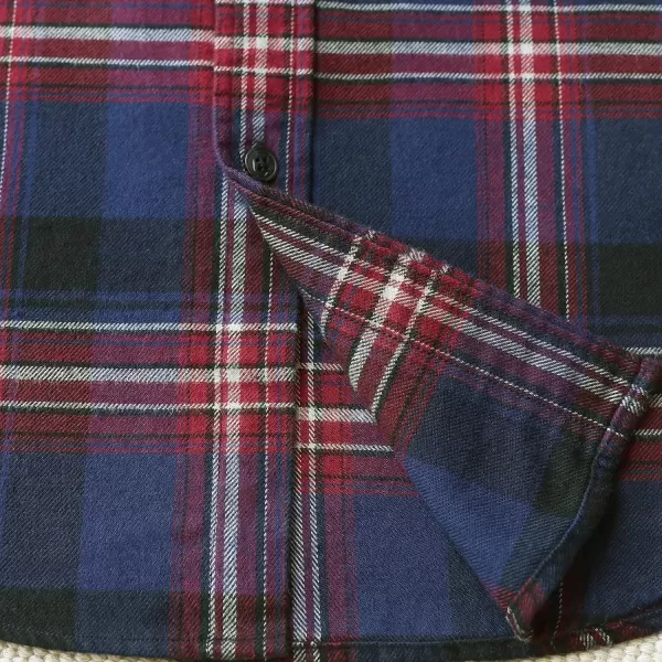 Dubinik® Flannel Shirt for Men Casual Button Down Work Soft All Cotton Lightweight Flannel Mens Plaid Shirts Long Sleeve