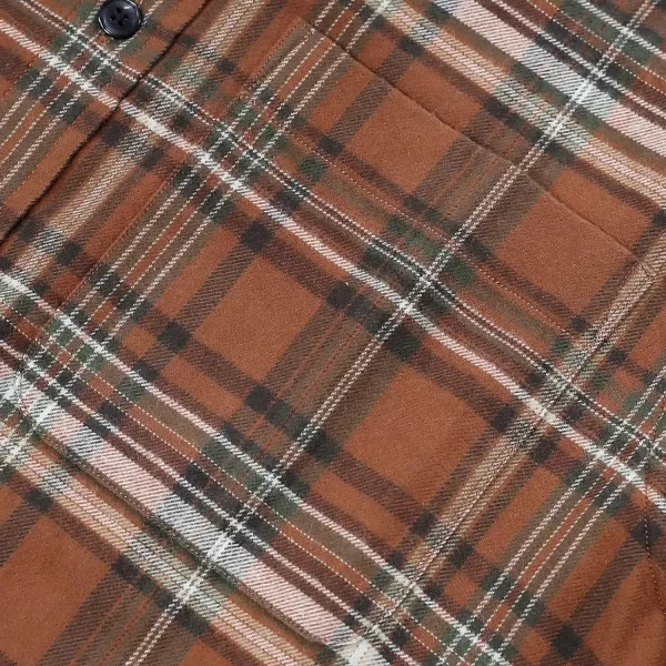 Dubinik® Flannel Shirt for Men Casual Button Down Work Soft All Cotton Lightweight Flannel Mens Plaid Shirts Long Sleeve