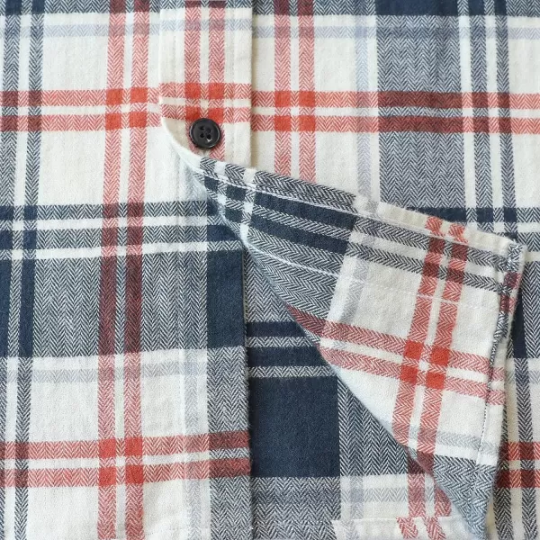 Dubinik® Flannel Shirt for Men Casual Button Down Work Soft All Cotton Lightweight Flannel Mens Plaid Shirts Long Sleeve