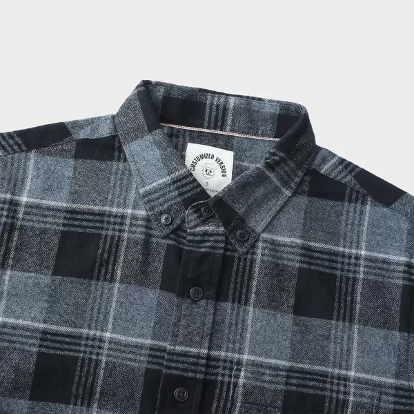 Dubinik® Flannel Shirt for Men Casual Button Down Work Soft All Cotton Lightweight Flannel Mens Plaid Shirts Long Sleeve