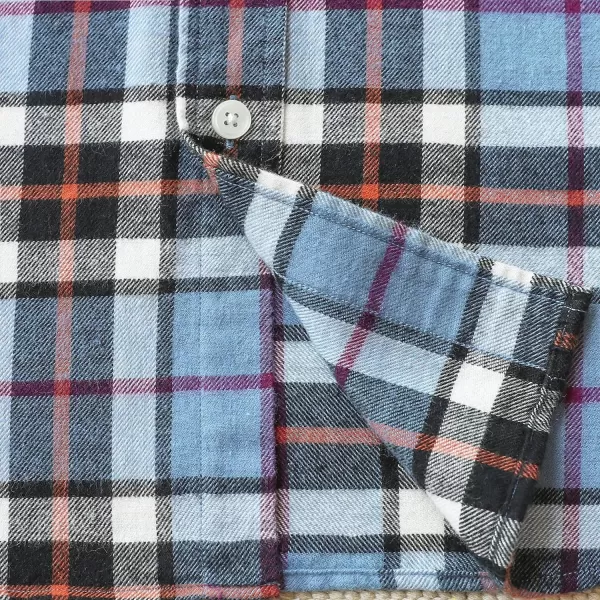 Dubinik® Flannel Shirt for Men Casual Button Down Work Soft All Cotton Lightweight Flannel Mens Plaid Shirts Long Sleeve