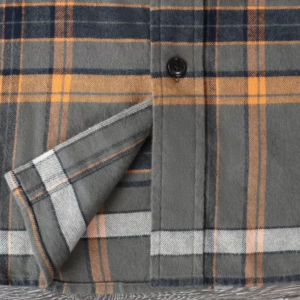 Dubinik® Flannel Shirt for Men Casual Button Down Work Soft All Cotton Lightweight Flannel Mens Plaid Shirts Long Sleeve