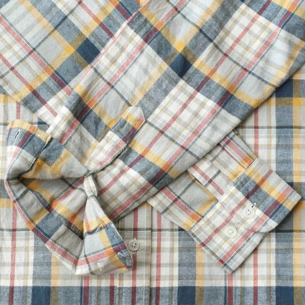 Dubinik® Flannel Shirt for Men Casual Button Down Work Soft All Cotton Lightweight Flannel Mens Plaid Shirts Long Sleeve