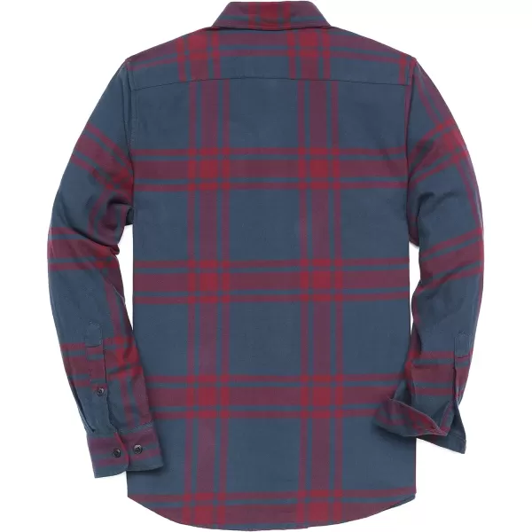 Dubinik® Flannel Shirt for Men Casual Button Down Work Soft All Cotton Lightweight Flannel Mens Plaid Shirts Long Sleeve