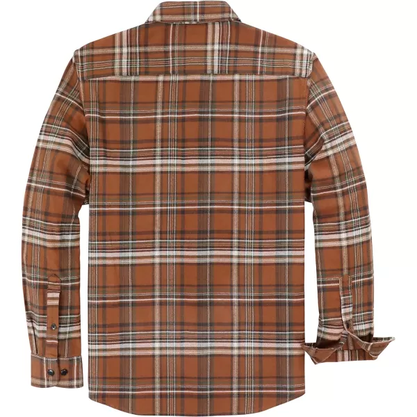 Dubinik® Flannel Shirt for Men Casual Button Down Work Soft All Cotton Lightweight Flannel Mens Plaid Shirts Long Sleeve