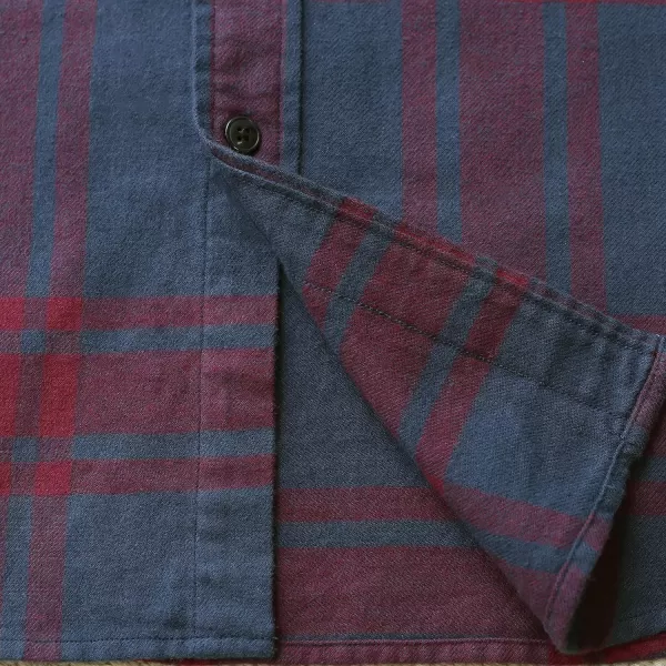 Dubinik® Flannel Shirt for Men Casual Button Down Work Soft All Cotton Lightweight Flannel Mens Plaid Shirts Long Sleeve
