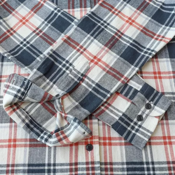 Dubinik® Flannel Shirt for Men Casual Button Down Work Soft All Cotton Lightweight Flannel Mens Plaid Shirts Long Sleeve