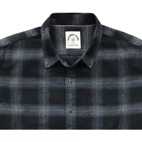 Dubinik® Flannel Shirt for Men Casual Button Down Work Soft All Cotton Lightweight Flannel Mens Plaid Shirts Long Sleeve