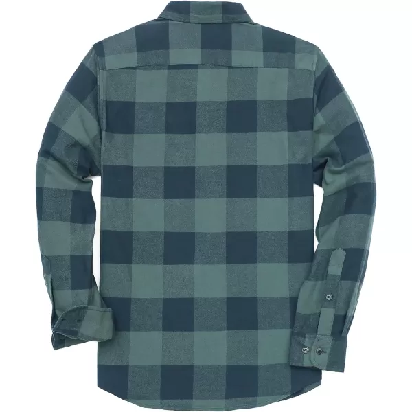 Dubinik® Flannel Shirt for Men Casual Button Down Work Soft All Cotton Lightweight Flannel Mens Plaid Shirts Long Sleeve