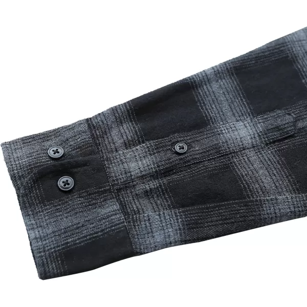Dubinik® Flannel Shirt for Men Casual Button Down Work Soft All Cotton Lightweight Flannel Mens Plaid Shirts Long Sleeve