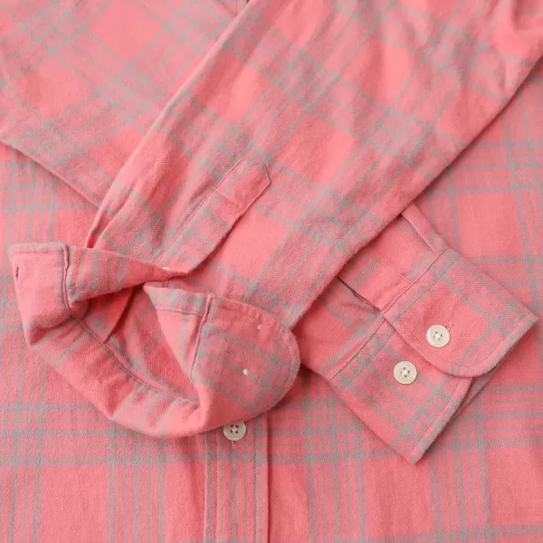 Dubinik® Flannel Shirt for Men Casual Button Down Work Soft All Cotton Lightweight Flannel Mens Plaid Shirts Long Sleeve