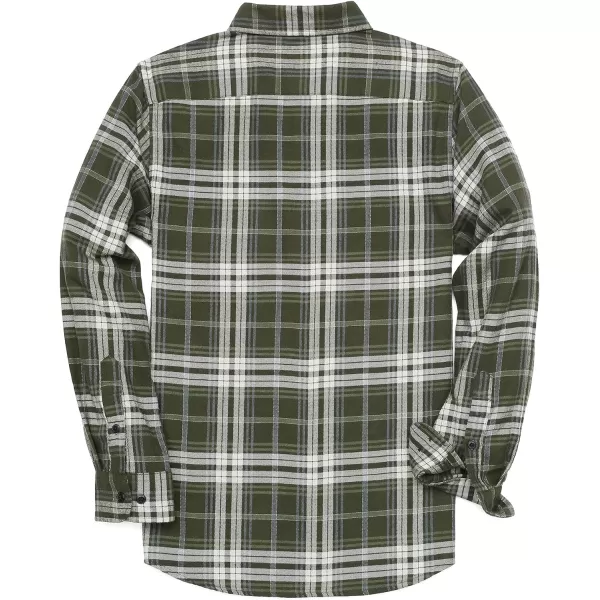 Dubinik® Flannel Shirt for Men Casual Button Down Work Soft All Cotton Lightweight Flannel Mens Plaid Shirts Long Sleeve