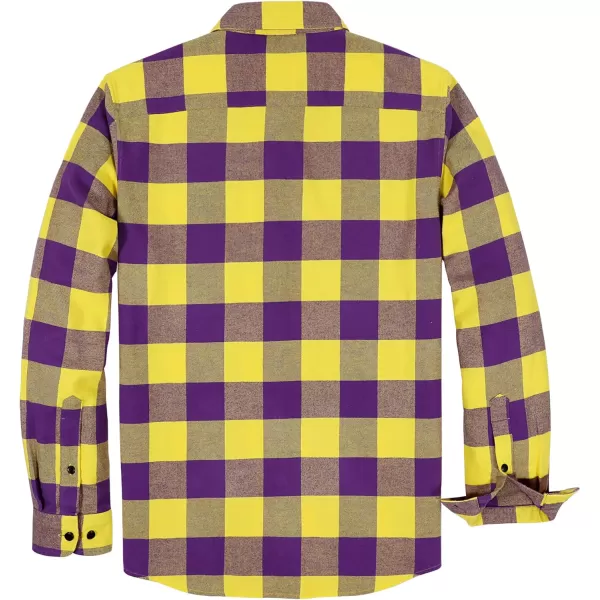 Dubinik® Flannel Shirt for Men Casual Button Down Work Soft All Cotton Lightweight Flannel Mens Plaid Shirts Long Sleeve