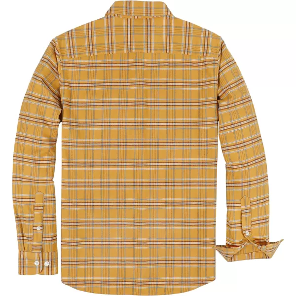 Dubinik® Flannel Shirt for Men Casual Button Down Work Soft All Cotton Lightweight Flannel Mens Plaid Shirts Long Sleeve