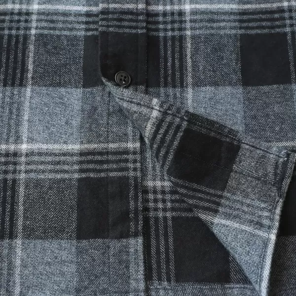 Dubinik® Flannel Shirt for Men Casual Button Down Work Soft All Cotton Lightweight Flannel Mens Plaid Shirts Long Sleeve