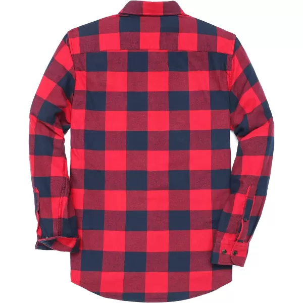 Dubinik® Flannel Shirt for Men Casual Button Down Work Soft All Cotton Lightweight Flannel Mens Plaid Shirts Long Sleeve